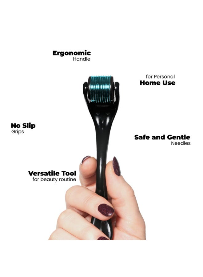 Kanza 0.5mm Microneedle Roller System For Hair & Beard Growth with 540 Titanium Needles, Derma Microneedling Roller for Hair Beard Eyelash & Eyebrow Growth, Repairs Damaged Hairs Follicles - Image 5